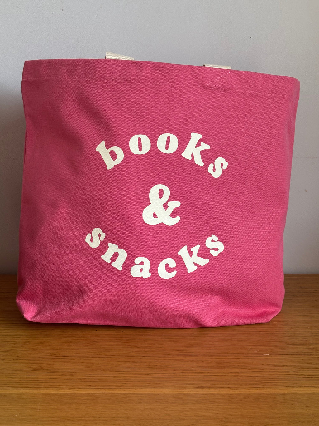 Oversized Bookish Tote Bags Books & Snacks Multiple Colours, Canvas Bag