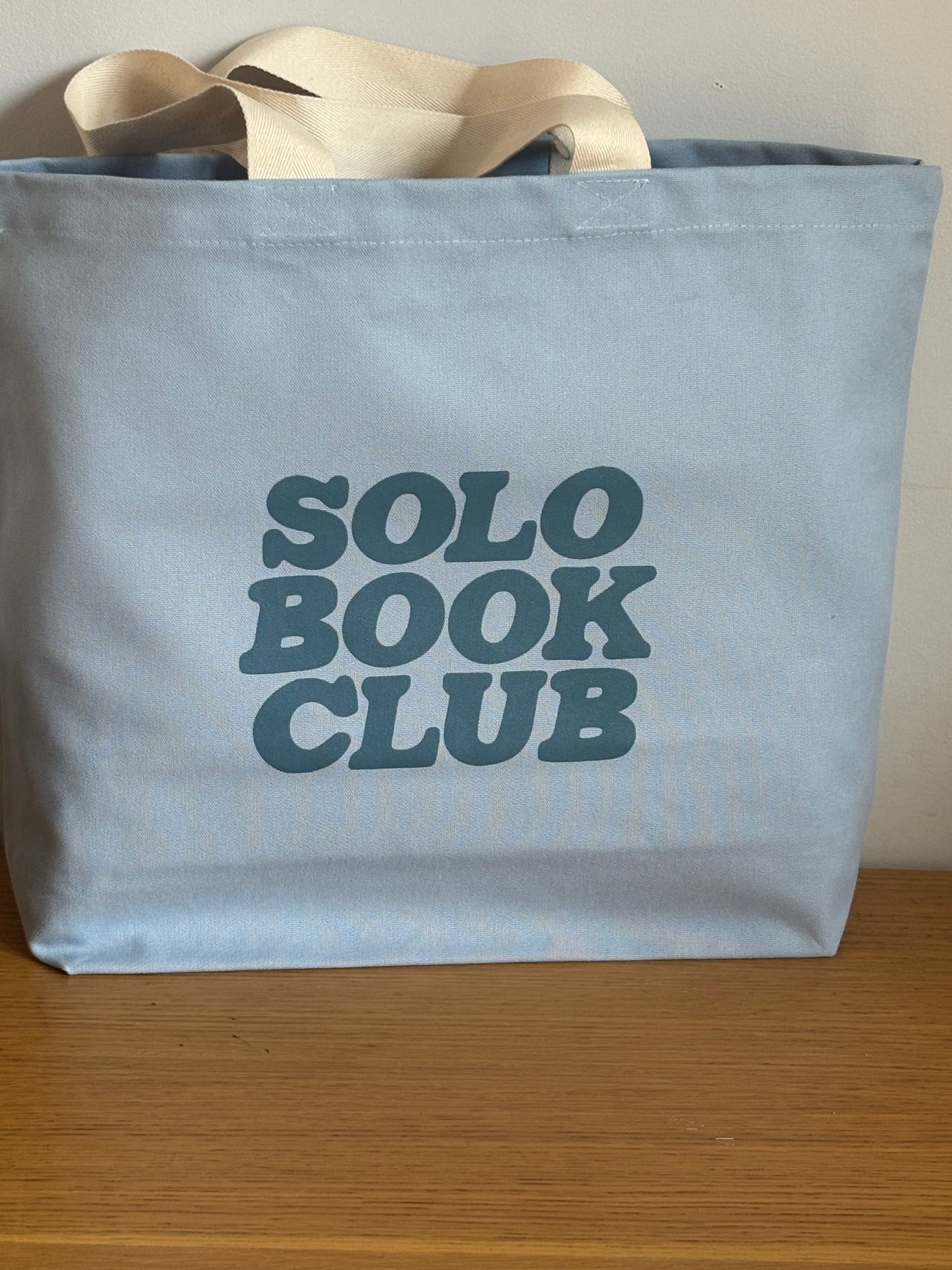 Blue ‘Solo Book Club’ Thick Canvas Bag, UK Made (Copy)