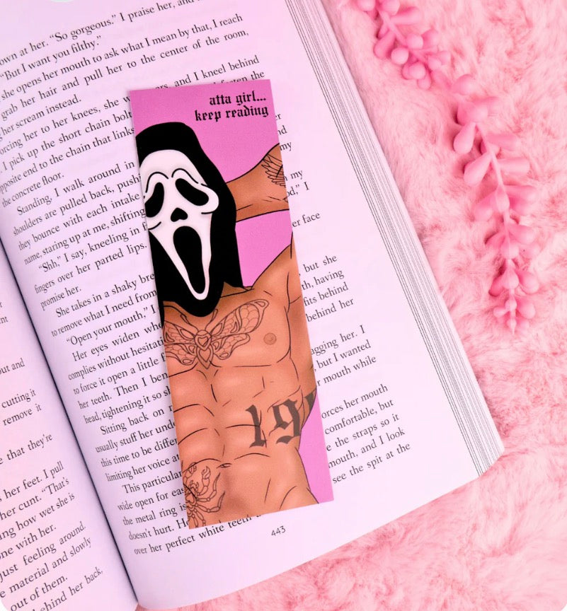 Masked Men Keep Reading Bookmark