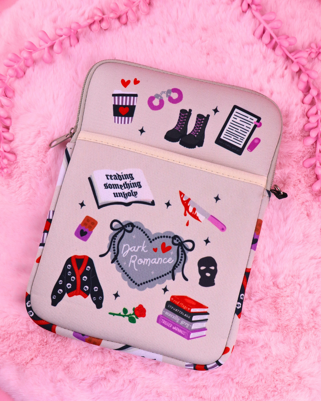 Dark Romance E-reader/Book Sleeve for Book Lovers