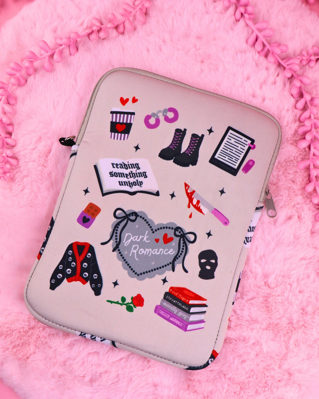 Dark Romance E-reader/Book Sleeve for Book Lovers